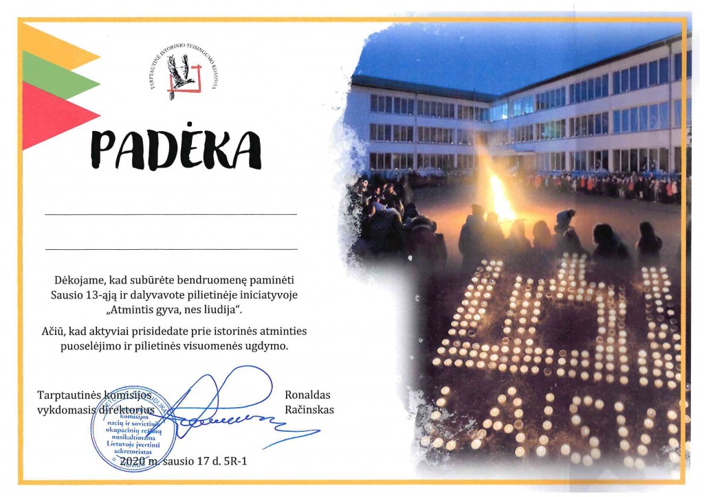Padėka_Atmintis gyva, nes liudija_2020