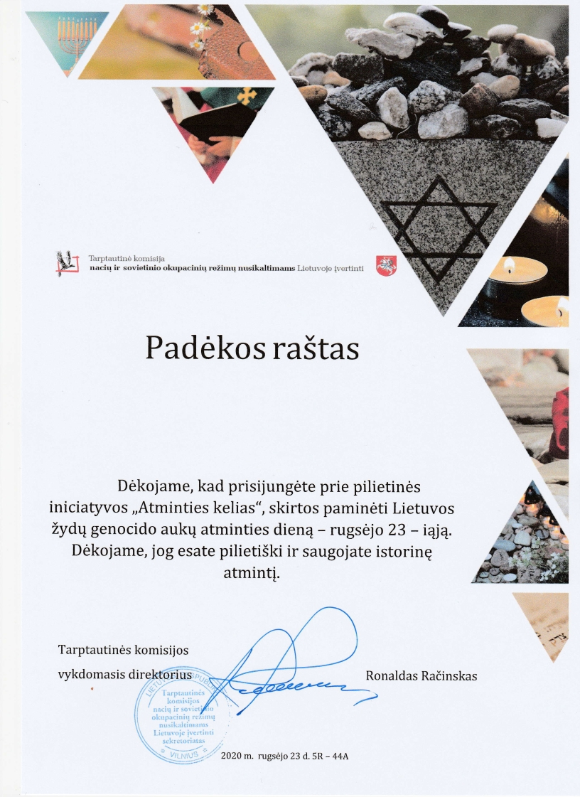 Padėka LT mokykloms_09 23 d.