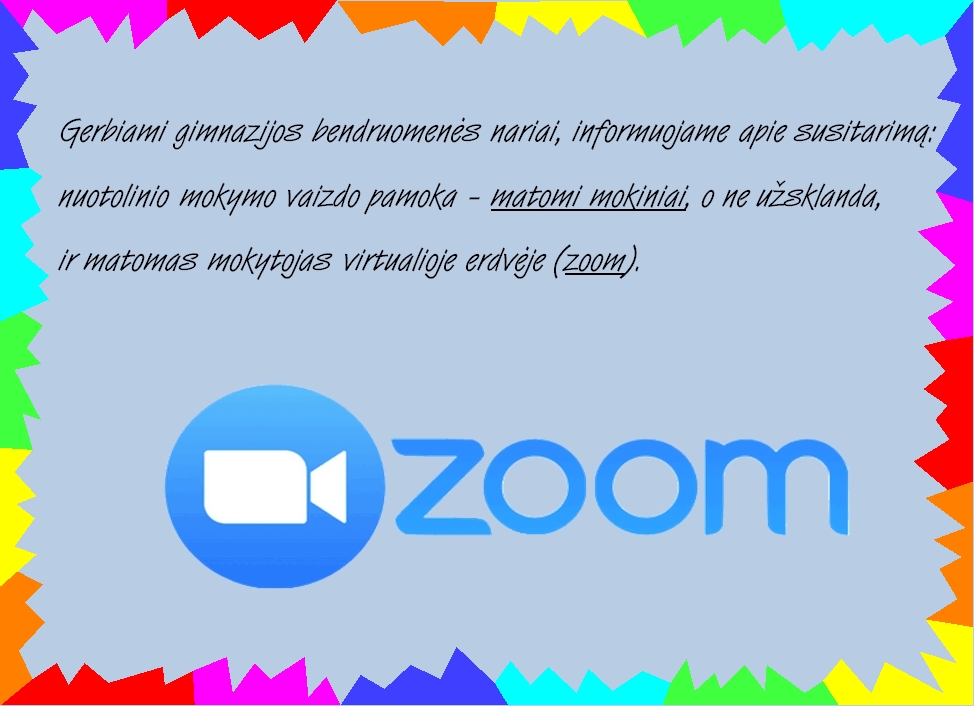 skelbimas ZOOM