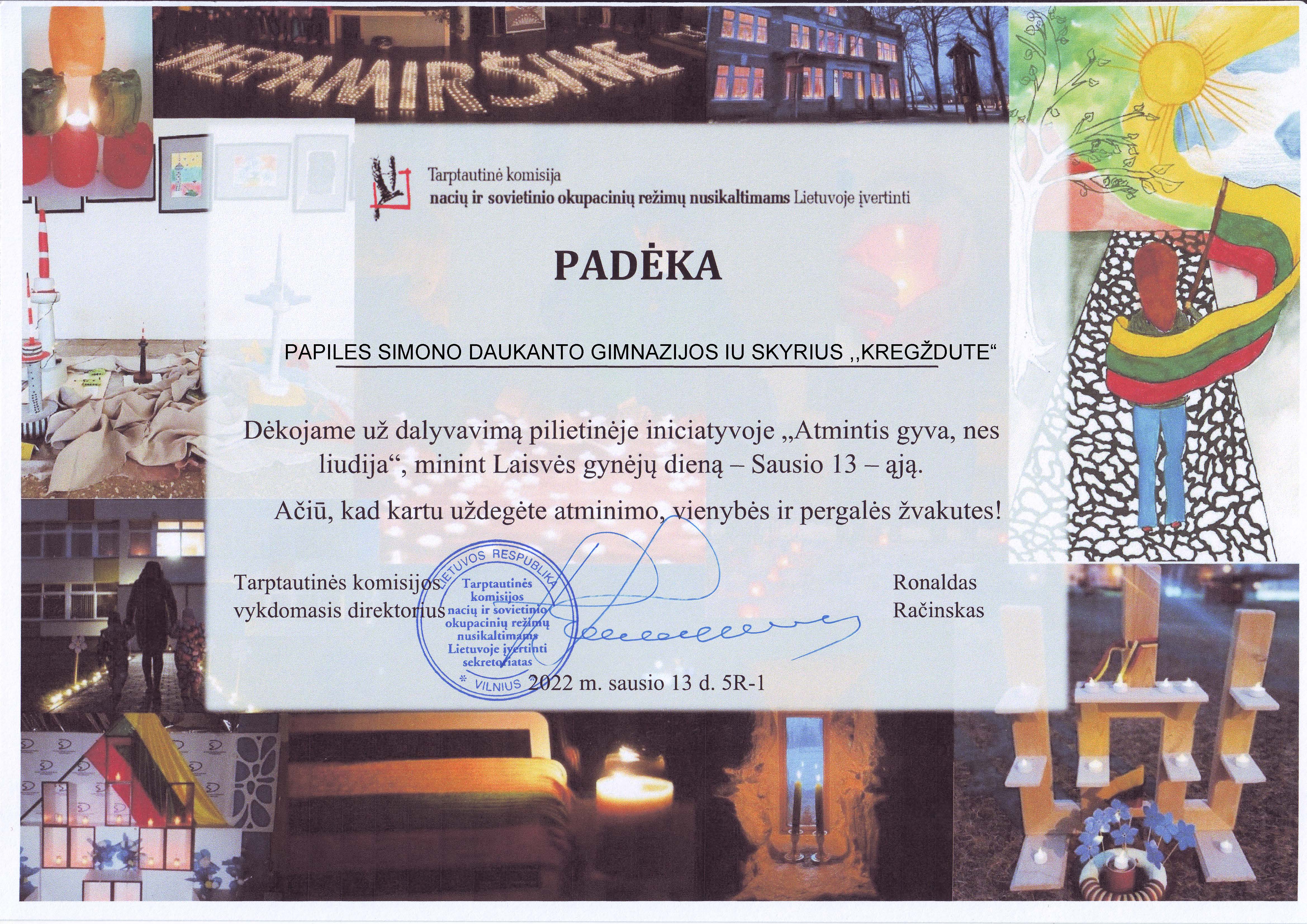 Padėka_Sausio 13