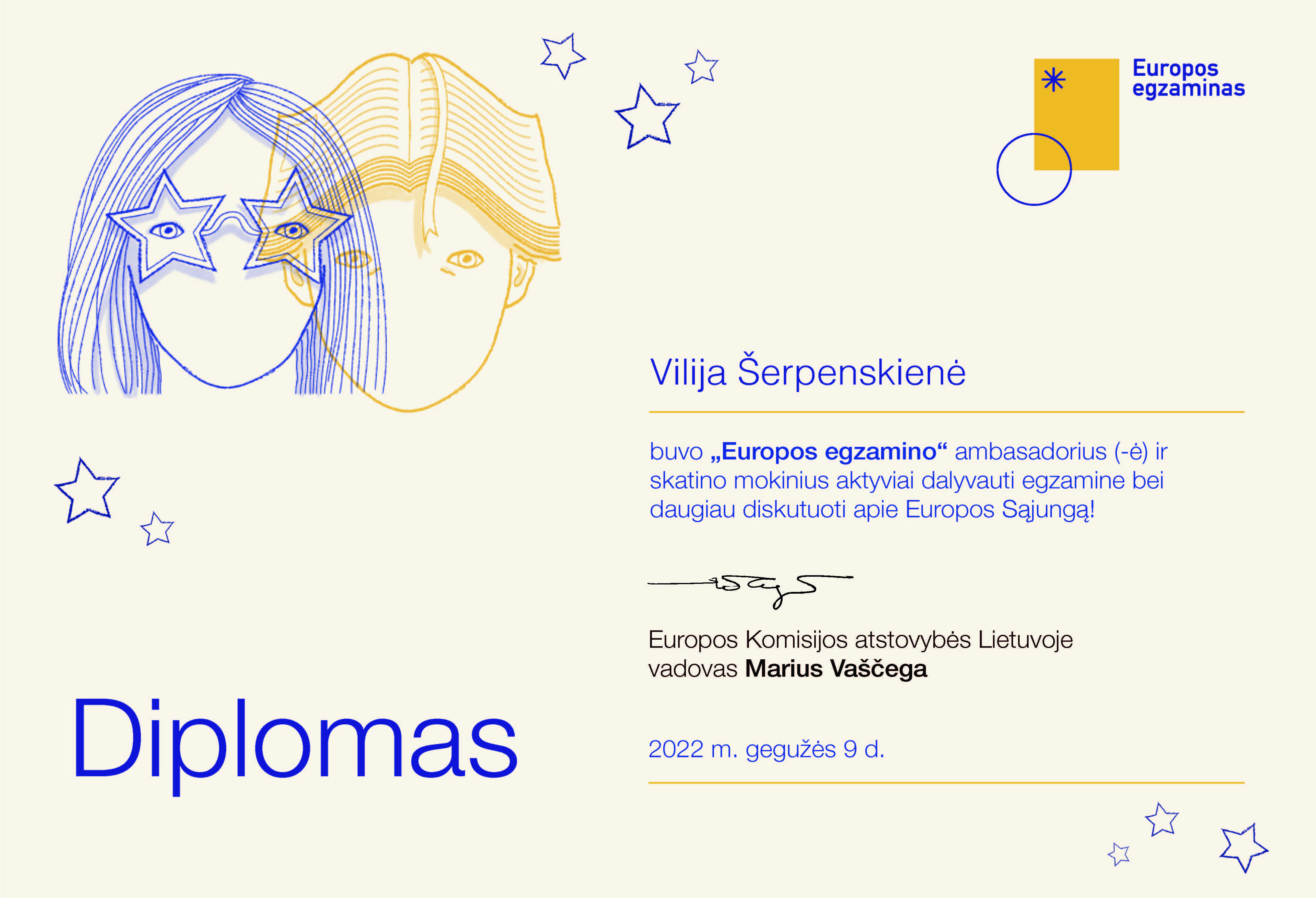Europos egzaminas. Diplomai