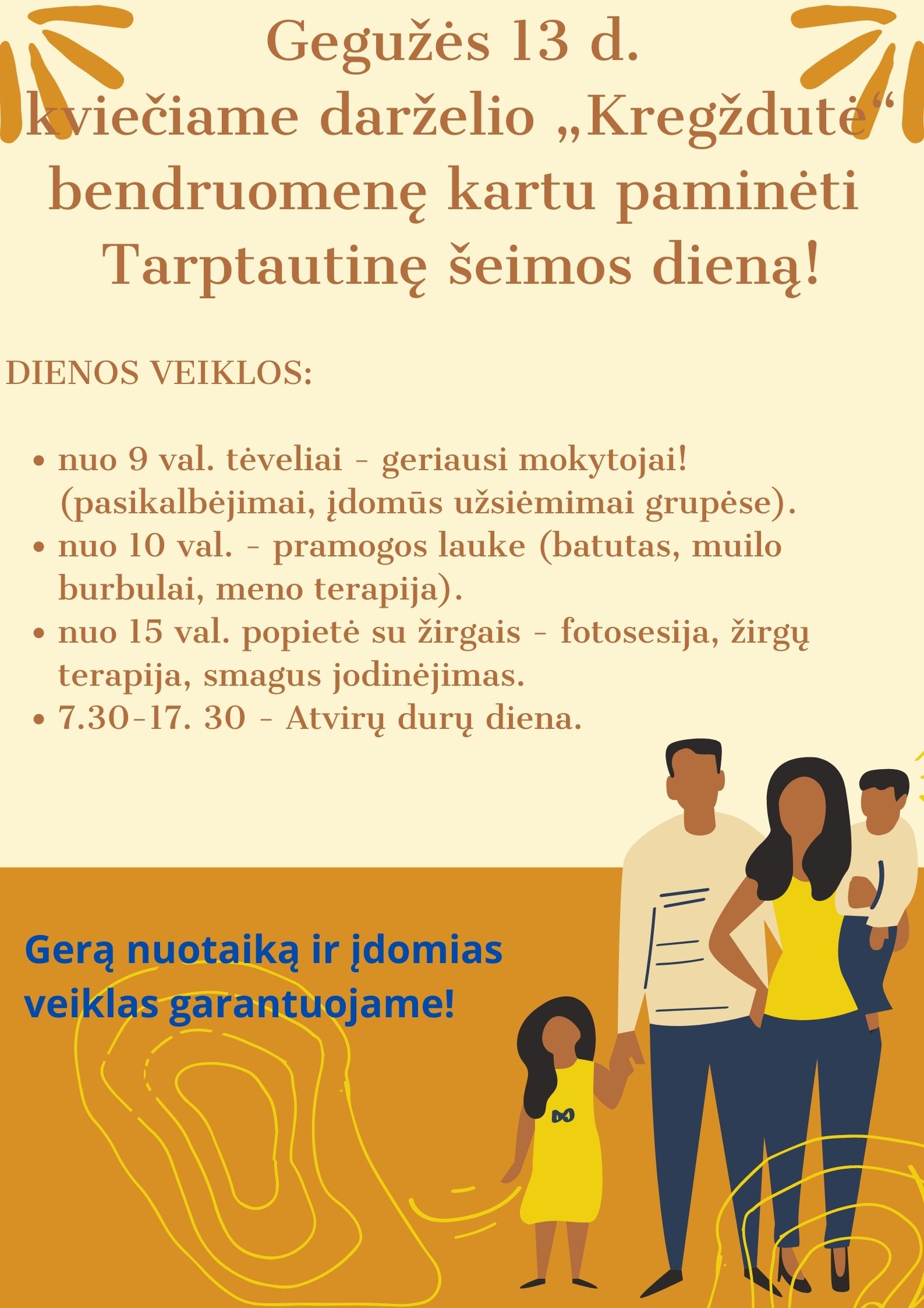 Kviečiame kartu paminėti Tarptautinę Šeimos dieną