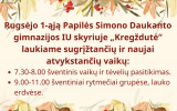 Rugsėjo 1-ąją Papilės Simono Daukanto gimnazijos IU skyriuje ,,Kregždutė''